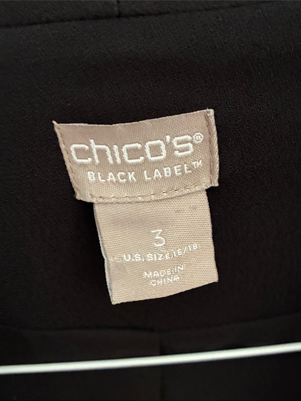 Chico’s Women's Black Tie-Front Jacket - Blazer size 3 XL - Picture 6 of 7